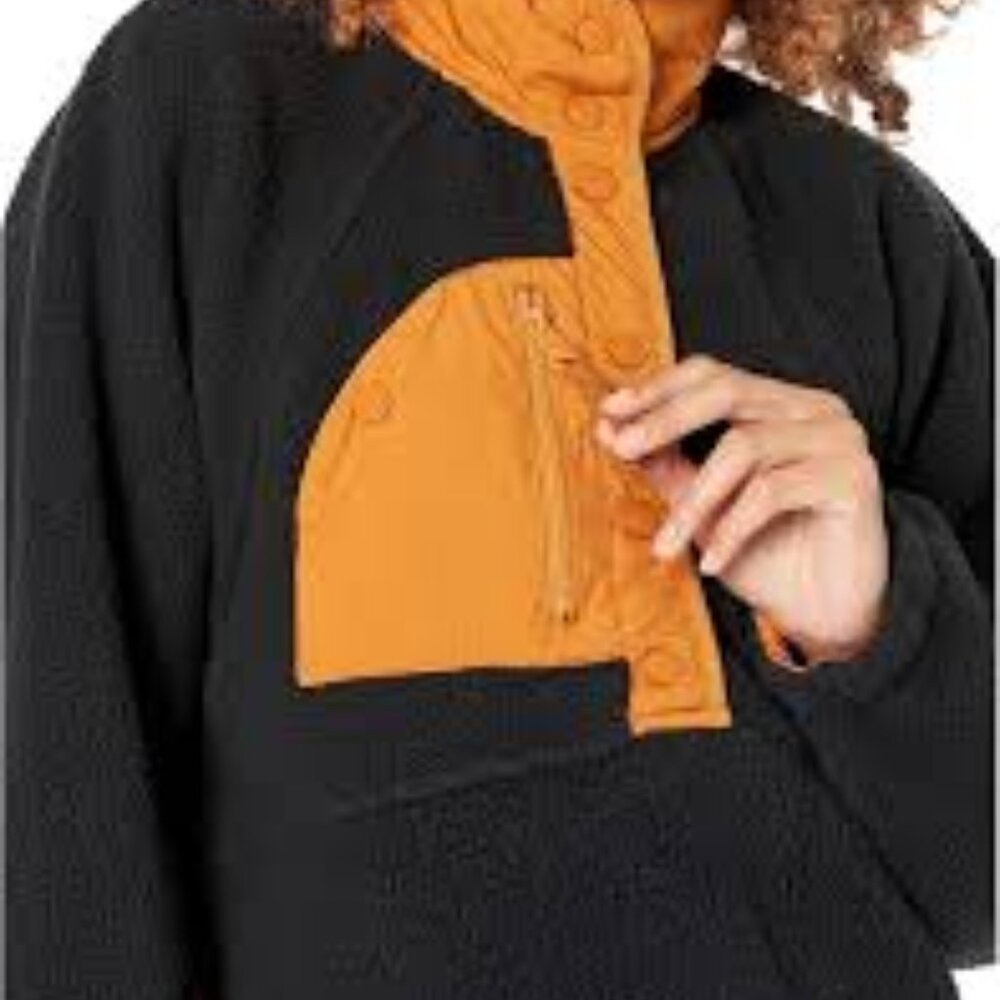 Free People Hit the Slopes Pullover Snap Fleece (Medium)